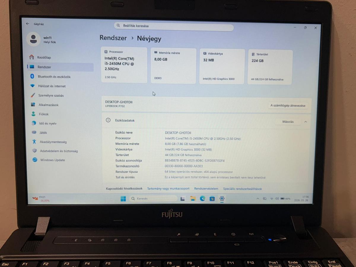 Fujitsu Lifebook P702
